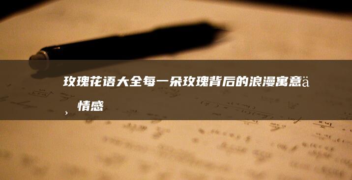 玫瑰花语大全：每一朵玫瑰背后的浪漫寓意与情感诉说